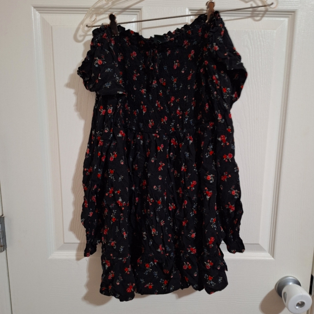 Long sleeve off the shoulder baby doll style dress or shirt